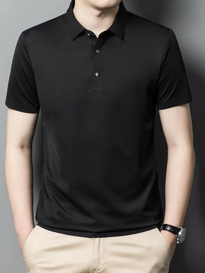 Men's Full Size Collared Neck Short Sleeve Polo Plus Size - Milan Style 