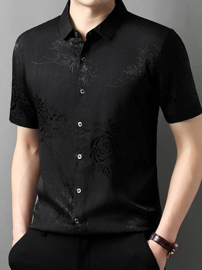 Men's Button Up Short Sleeve Shirt - Milan Style 